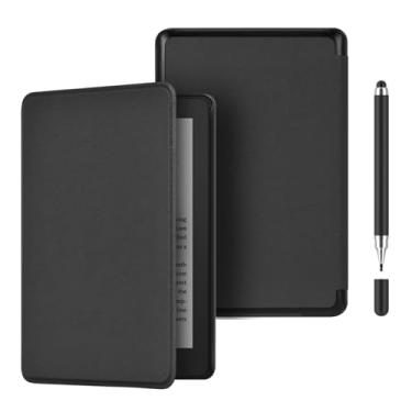 Imagem de Akacy Capa de textura de couro sintético para Kindle de 10ª geração de 15.2 cm (modelos J9G29R 2019). Capa traseira de borracha TPU de silicone flexível e fina e fina, cantos reforçados (1)