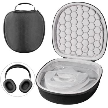 Imagem de Jomwag Estojo rígido organizador portátil para fones de ouvido Bose QC25/QC35/QC45/NC700/Sony/JBL – à prova de choque, impermeável, proteção durável, preto - pequeno (opaco)