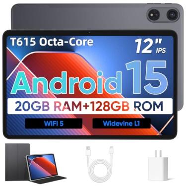 Imagem de Tablet Android 15 com processador Octa-Core, tablets de 12 polegadas 18 GB de RAM (6 + 12 GB), 256 GB de ROM + expansão de 1 TB, tela sensível ao toque 2000 * 1200 IPS, bateria de 8000 mAh