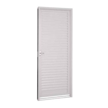 Imagem de Porta de Giro Veneziana em Aço 217 x 87 x 12 cm Esquerda Pratika Sasaz