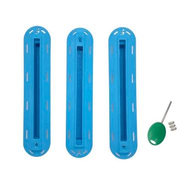 Imagem de Lonnngg Conjunto de 3 peças, caixa de barbatanas triplas, conjunto de caixa de quilhas de prancha de surf com chave de parafusos, conjunto de plugues de aletas de surf para prancha de surf