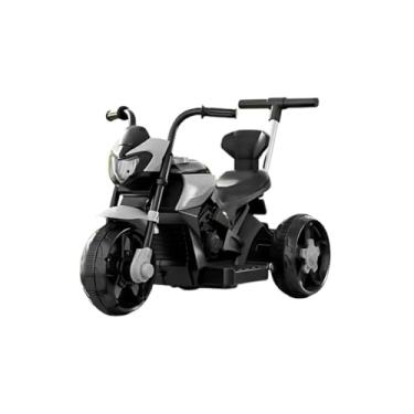 Imagem de Mini Moto Esportiva Elétrica Infantil, Cinza, 6V, com Controle Remoto, Luzes e Sons, Suporta 30kg, para Crianças a partir de 3 Anos, 80x75x40cm
