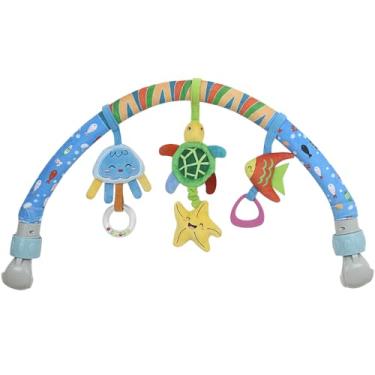 Imagem de Caterbee Barra De Atividades Baby Bouncer, Berço Com Clipe E Carrinho Bebê, Arco Viagem, Brinquedos Para Crianças Pequenas (Star)