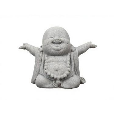 Imagem de Chiorgone Estátua Feng Shui de Buda Rindo de Braços Abertos – Decoração Zen de Arenito para Casa, Escritório e Aquário – Presente de Felicidade e Prosperidade