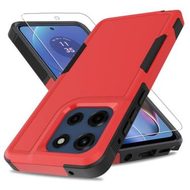 Imagem de Capa para celular yuanming Moto G Stylus 5G 2025 vermelha