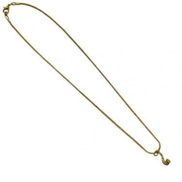 Imagem de Corrente Dourada Com Pingente Cachimbo 2,0 Cm - Bialluz Presentes