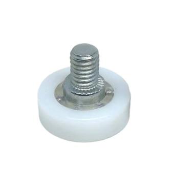 Imagem de 10 peças DR26 C1L8W7M6 26 mm de diâmetro POM máquina de venda automática Rolos de parafuso deslizante e rodas guia de rolamento de plástico para armário comercial (DR28-C1L8W7M6)