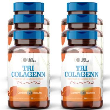 Imagem de Tri Colagenn - 850mg com 60 cápsulas - 6 potes