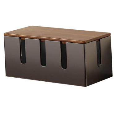 Imagem de IEUDNS Caixa organizadora de cabos para mesa, organizador de cabos de chão para hubs USB e adaptadores.