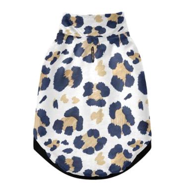 Imagem de SEHANY Casaco de cachorro marrom com estampa de leopardo para cães pequenos, superquente à prova de vento, jaqueta de inverno macia e aconchegante para clima de neve fria com coleira para animais de