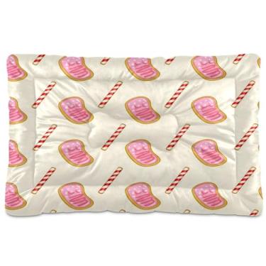 Imagem de SEHANY Cama de Natal doce para cães e gatos com fundo antiderrapante, cama de canil, colchão macio para animais de estimação, lavável para cães pequenos, médios e grandes, gatos, 61 x 45 cm