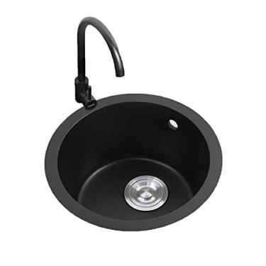 Imagem de HGTRH Conjunto de pia e torneira de cozinha, montagem superior para pia de cozinha, pias pequenas para cozinha pequena, barra de montagem embutida reversível/pré-pia antidescoloração e resistente a