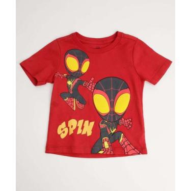 Imagem de Camiseta Infantil Estampa Homem Aranha Marvel Tam 1 a -47012, Vermelho