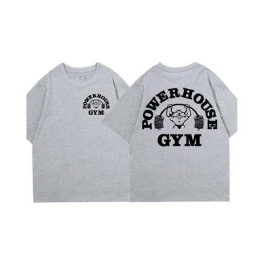 Imagem de Camiseta Gráfica Oversized Unissex Para Fitness, Camiseta Vintage De M