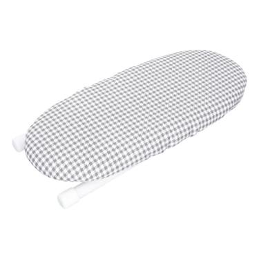 Imagem de Mini tábua de passar roupa dobrável, manga de mesa, tábua de passar com capa resistente ao calor, pés antiderrapantes, design prático compacto para lavanderia doméstica e uso de costura