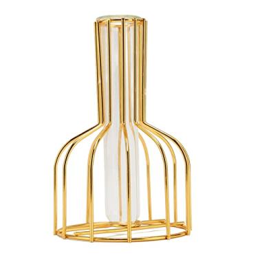 Imagem de Phefop Vaso de Flores de Metal Dourado Com Tubos de Vidro Estação de Propagação Geométrica Moderna para Plantas Vaso Hidropônico Mesa de Escritório Em Casa Decoração de Peça Central de Casamento