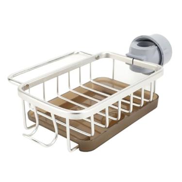 Imagem de YOUTHINK Suporte de Esponja de Torneira, Organizador de Pia de Cozinha de Alumínio Espaço, Rack de Drenagem Pendurado Multifuncional para Esponja e Escovas (#12)