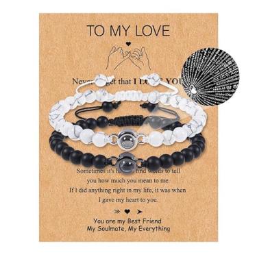 Imagem de Pulseiras de casamento feitas à mão combinando Pinky Promise Pulseiras Longa Distância Dia dos Namorados Presentes de Amizade para Mulheres Presentes de Natal Joias