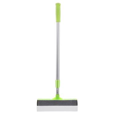 Imagem de Limpador de vidro telescópico grande limpador de espelho retrátil para janela raspador de rodo de plástico externo, verde, 81,00 x 20,00 x 3,00 cm