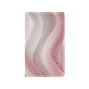 Imagem de Wassud Placa de cobertura de interruptor de luz gradiente rosa, 1 capa de tomada em branco placa de parede decorativa decoração de casa sala de estar quarto