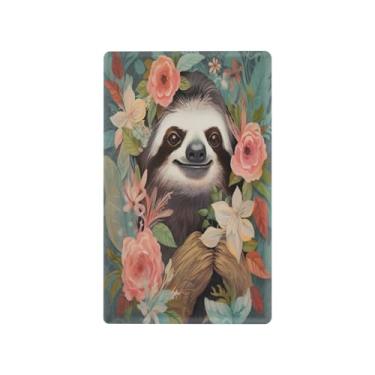 Imagem de Wassud Placa de cobertura para interruptor de luz, 1 capa de tomada em branco, placa de parede, preguiça fofa (6) decoração decorativa de casa, sala de estar, quarto