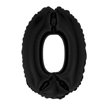 Imagem de BALAO CROMADO C/CANUDO 16" PRETO FOSCO NUMERO 0