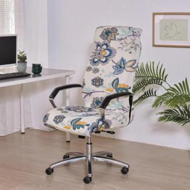 Imagem de Capas de cadeira de escritório impressas, capas de cadeira giratórias removíveis universais, protetor decorativo de poliéster macio, respirável e durável, para decoração de casa - Tipo 24|G