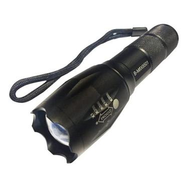 Imagem de Lanterna Tática T6 Militar - Zoom 2000x ~ LED com Alcance de até 2 KM (2mil metros) - Carregador Bivolt e Carregador Veicular Inclusos - Ideal para Viagens, Camping, Trilhas - Com suporte para Pilha