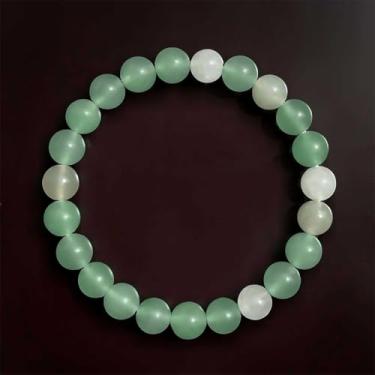 Imagem de Pulseiras elásticas com contas para mulheres, pulseira de aventurina verde para presente de joias de amor próprio, perfeitas para equilíbrio emocional, One Size, Pedra, Sem Pedra Preciosa