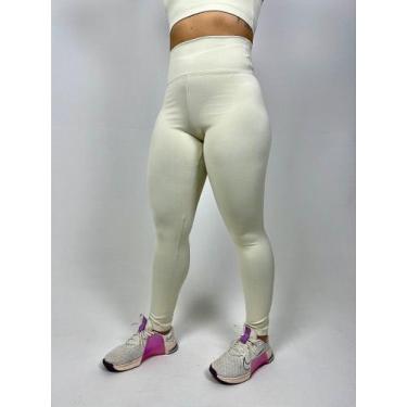 Imagem de Legging Branca com Zero Transparência para Treinos - OKSIMUS, M