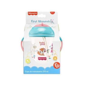 Imagem de Copo De Treinamento Com Canudo First Moments Rosa Pink Lemonade 270ML Fisher-Price BB1017 MULTIKIDS