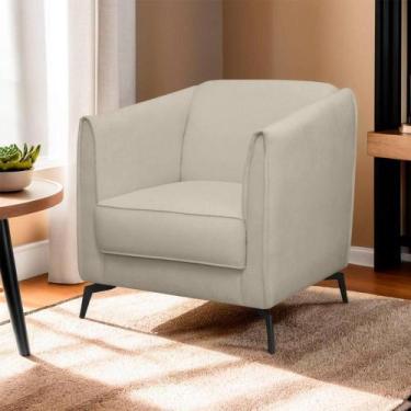 Imagem de Cadeira Decorativa Poltrona Aurea Sala Bouclé Pés Em Metal - SOFA STOR