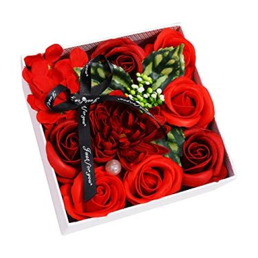 Imagem de Sabonete Scented Forever com Flor de Rosa Cartão Presente e Flores Artificiais em Caixa para Mulheres Dia das Mães dos N