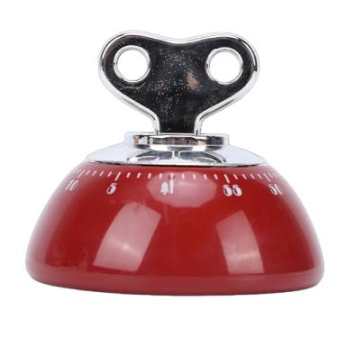 Imagem de YOUTHINK Vintage Wind Up Mecânico Temporizador Magnético Contagem Regressiva de 60 Minutos para Estudo de Trabalho na Cozinha (Vermelha)