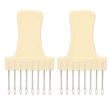 Imagem de Cuofyunl 2 peças pente de transferência para máquina de tricô 8 agulhas para kh260 kh230 kh270 sk151 sk155