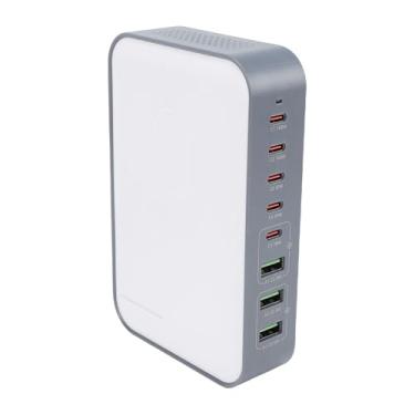Imagem de Generic Estação de Carregador USB de 200 W, Hub de Carregamento Rápido de 8 Portas Com 2 Portas PD de 100 W para Vários Dispositivos, Base Em Forma de U, Proteção contra Temperatura (Plugue dos EUA)