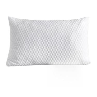 Imagem de NTCOCO Travesseiros de cama de espuma viscoelástica desfiada para dormir, tamanho padrão, com travesseiro hipoalergênico removível lavável para dormir de costas e de lado