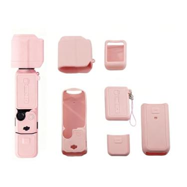 Imagem de Capa de silicone de substituição Pocket 3, capa de silicone macio, capa anti-arranhões, protetor de tela, compatível com acessórios combinados DJI OSMO Pocket 3 Creator (rosa)