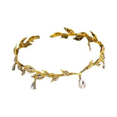 Imagem de Acessório De Cabelo Para Noivas Coroa De Elfo Com Cristais De Rhinesto