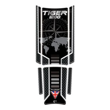 Imagem de Protetor Tanque 3d Adesivo Resinado Triumph Tiger 1200 Preto Cor Preto
