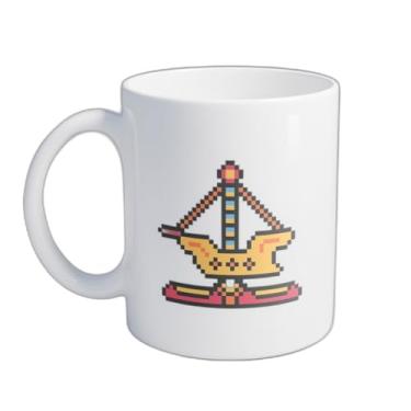 Imagem de Caneca Xícara de Café Porcelana 300ml Design Pixelado Carrossel