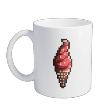 Imagem de Caneca Xícara de Café Porcelana 300ml com Desenho de Pixel Art Gelado