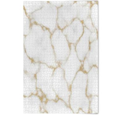 Imagem de Quebra-cabeça para adultos com textura de mármore branco, 500 peças, presentes para a família, elefantes brancos, arte divertida, quebra-cabeças para adultos, jogo de arte, 500 peças, 52 x 37,8 cm