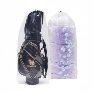 Imagem de Sacos de plástico grandes multiuso com cordão para guardar a bolsa de golfe, colchão de piquenique bom para uso doméstico, conjunto reutilizável de 2 tamanhos