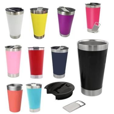 Imagem de Copo Térmico De 500ml Com Tampa E Abridor De Muitas Cores (Nude)