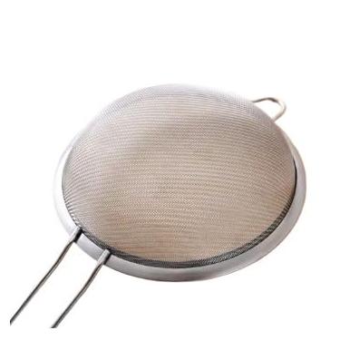 Imagem de Peneira de aço inoxidável para cozinha Coador de suco de frutas Coador de farinha para uso geral (18CM (OFERTA RELAMPAGO))