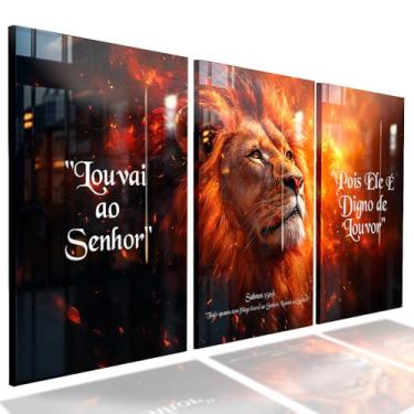 Imagem de Kit 3 Quadro Decorativo Sala Quarto Lobo Águia Xadrez Escritório (2)