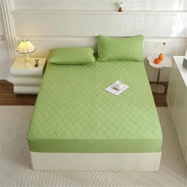 Imagem de Capa de colchão acolchoada grossa de veludo, quente e macia, tamanho Queen/King, sem fronha, 6 polegadas (120 x 200 cm), 1 peça.