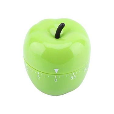 Imagem de GLOGLOW Temporizador Mecânico de Cozinha, Material ABS, Formato de maçã Bonito, Temporizador de Cozimento de 60 Minutos para Casa, Fácil de Usar para Assar e Cozinhar Ferramentas de Cozinha