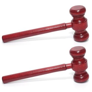 Imagem de Rimoev Gavel Set of 2, 6.6 Inch Solid Wood Judge’s Gavel, Loud & Durable for Courtroom, Auction, Ceremony, Meetings for Judge, Lawyer, Auctioneer, Executive